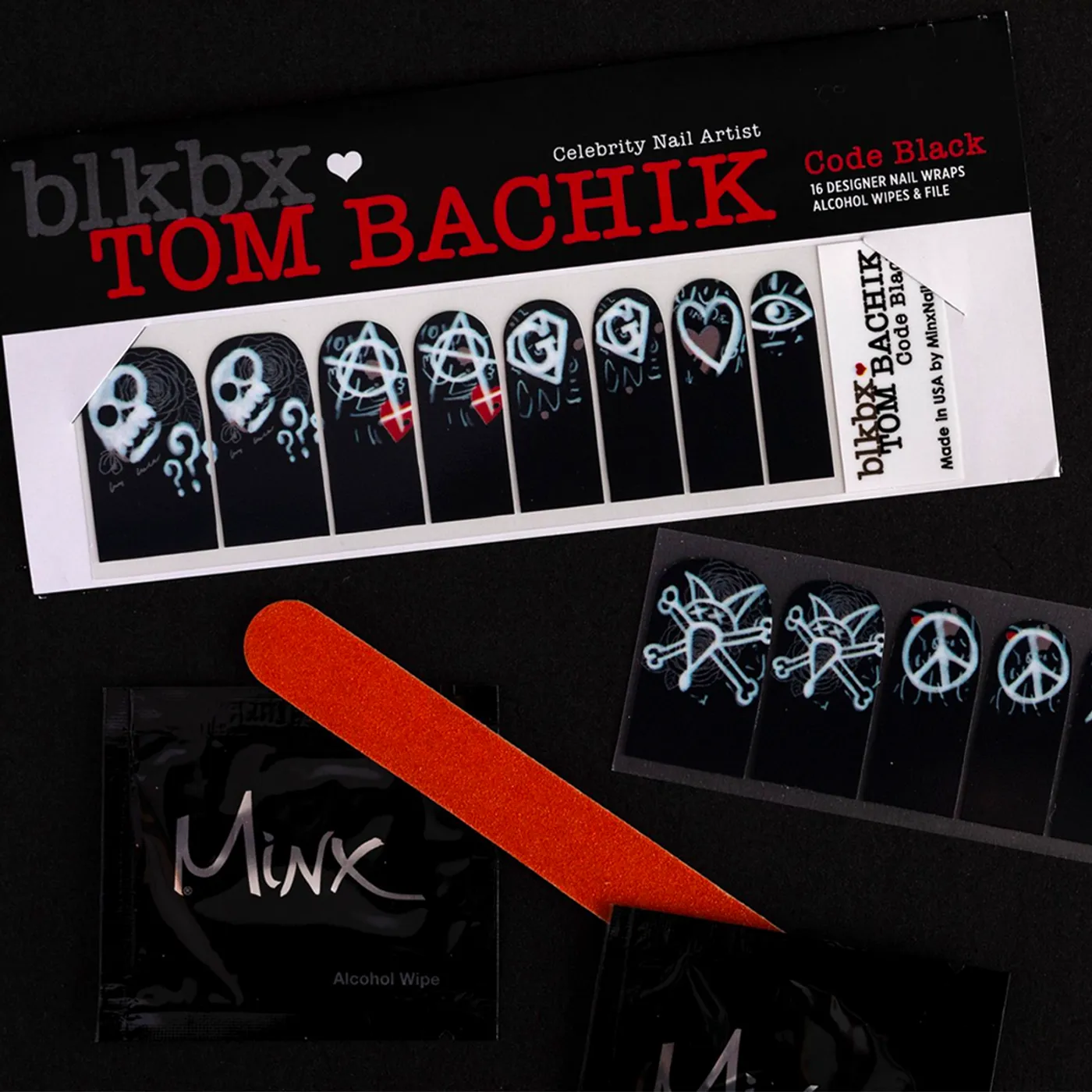 Gaustad Code Black Nail Wraps