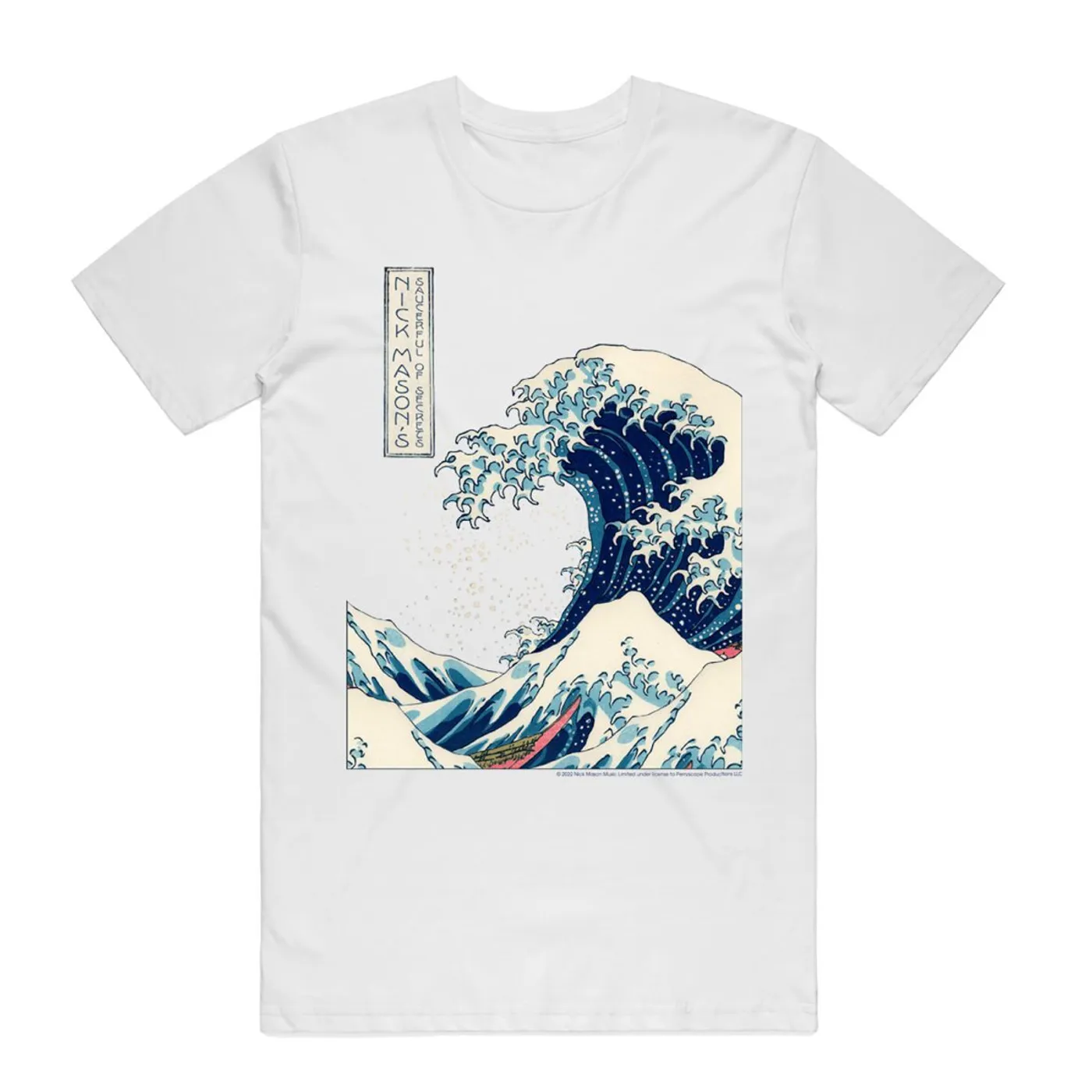 Nick Mason's Saucerful of Secrets Hokusai Wave White T-Shirt