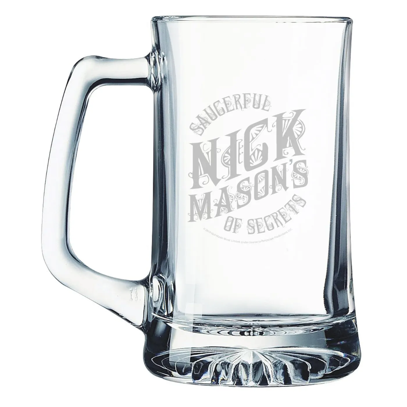 Nick Mason's Saucerful of Secrets SOS Logo Laser Etched Beer Stein