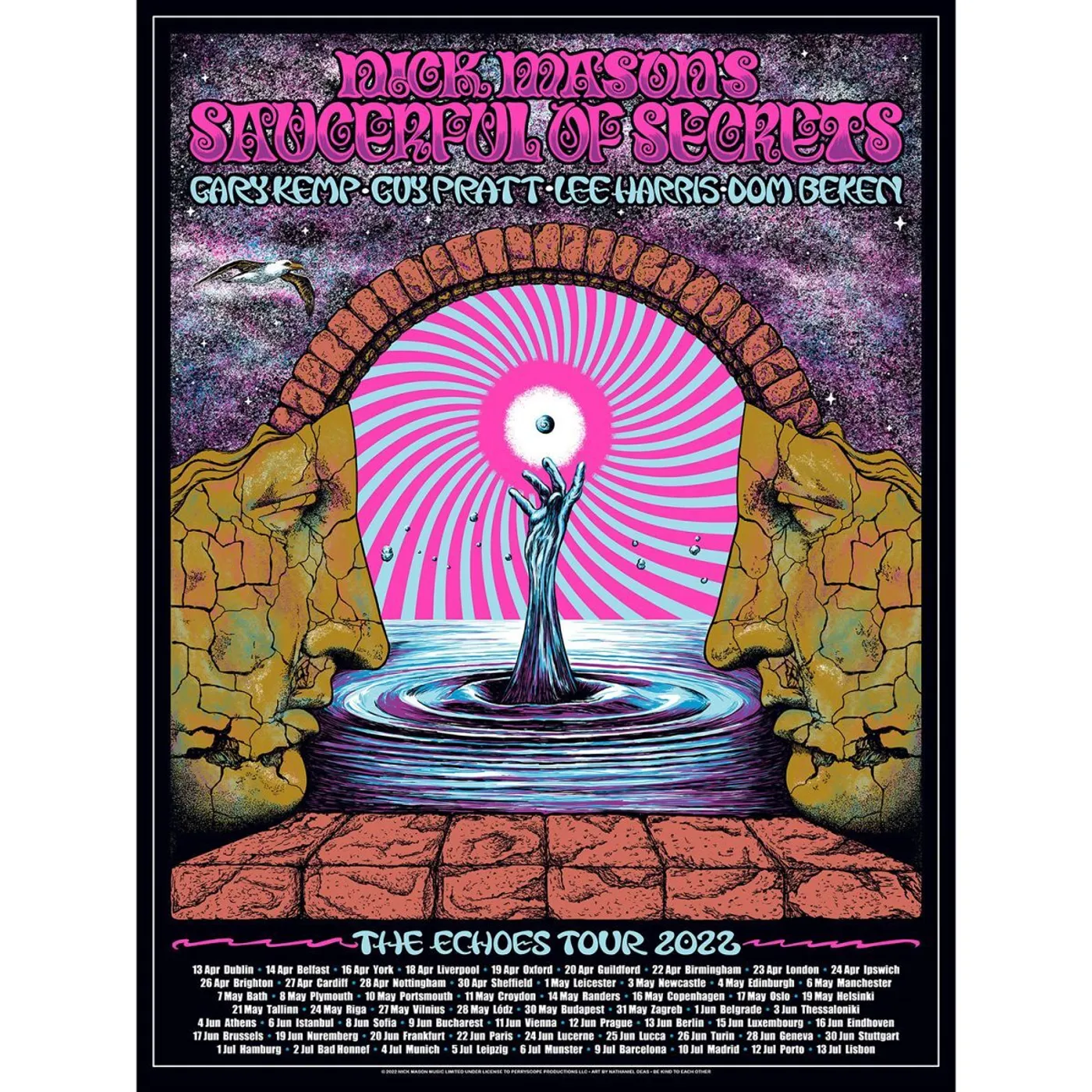 Nick Mason's Saucerful Of Secrets Echoes Tour 2022 Poster