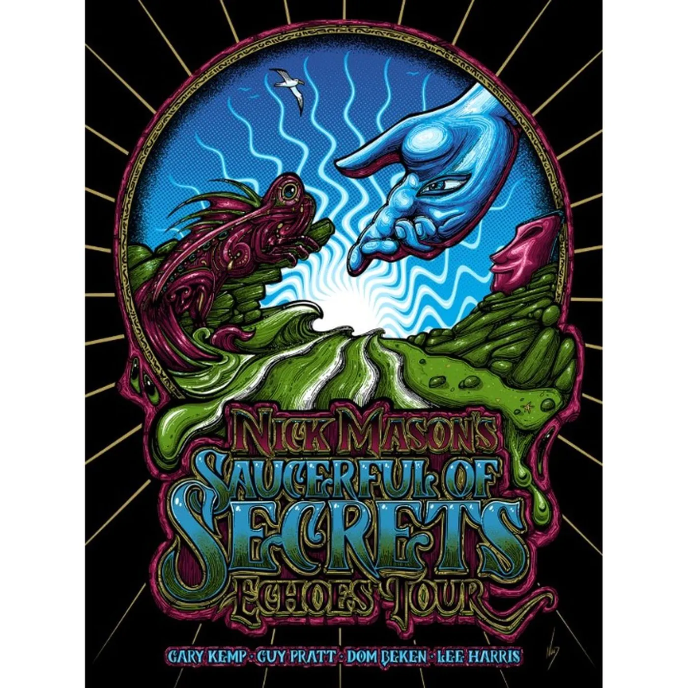 Nick Mason's Saucerful of Secrets Zen NMSOS Tour Signed Poster