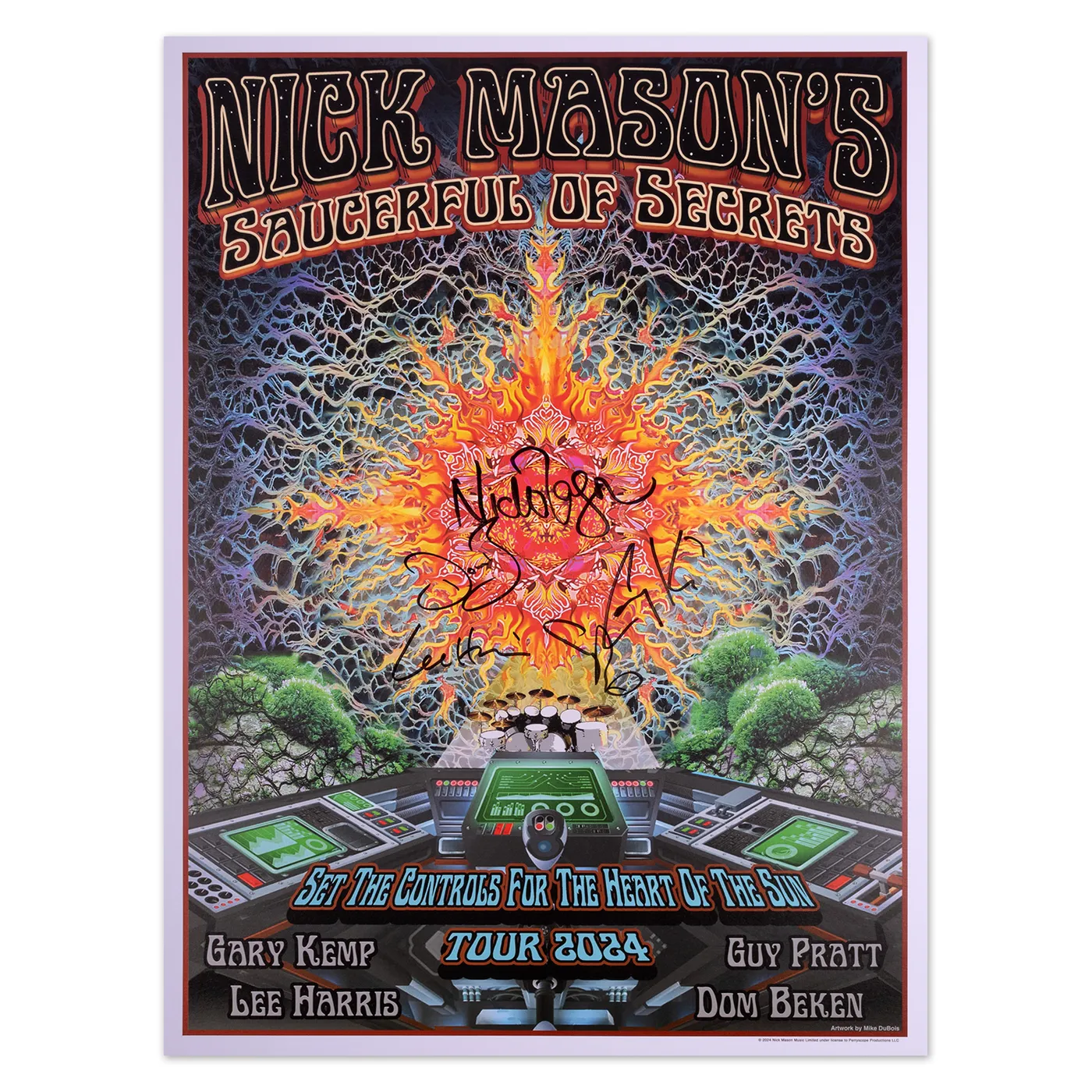 Nick Mason's Saucerful of Secrets NMSOS Signed Set The Controls Tour Poster