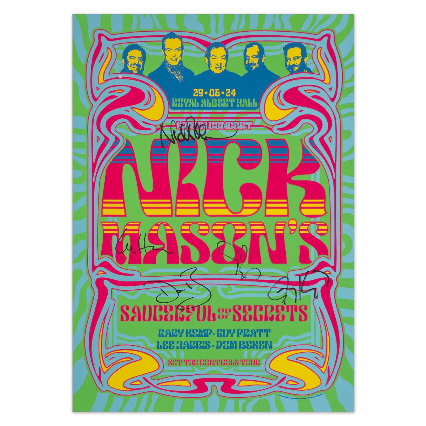 Nick Mason's Saucerful of Secrets NMSOS Signed Live in Concert Poster