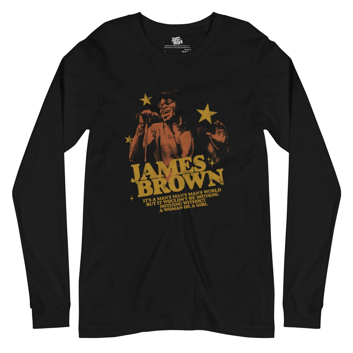 James Brown It's A Man's World Star Long Sleeve T-Shirt