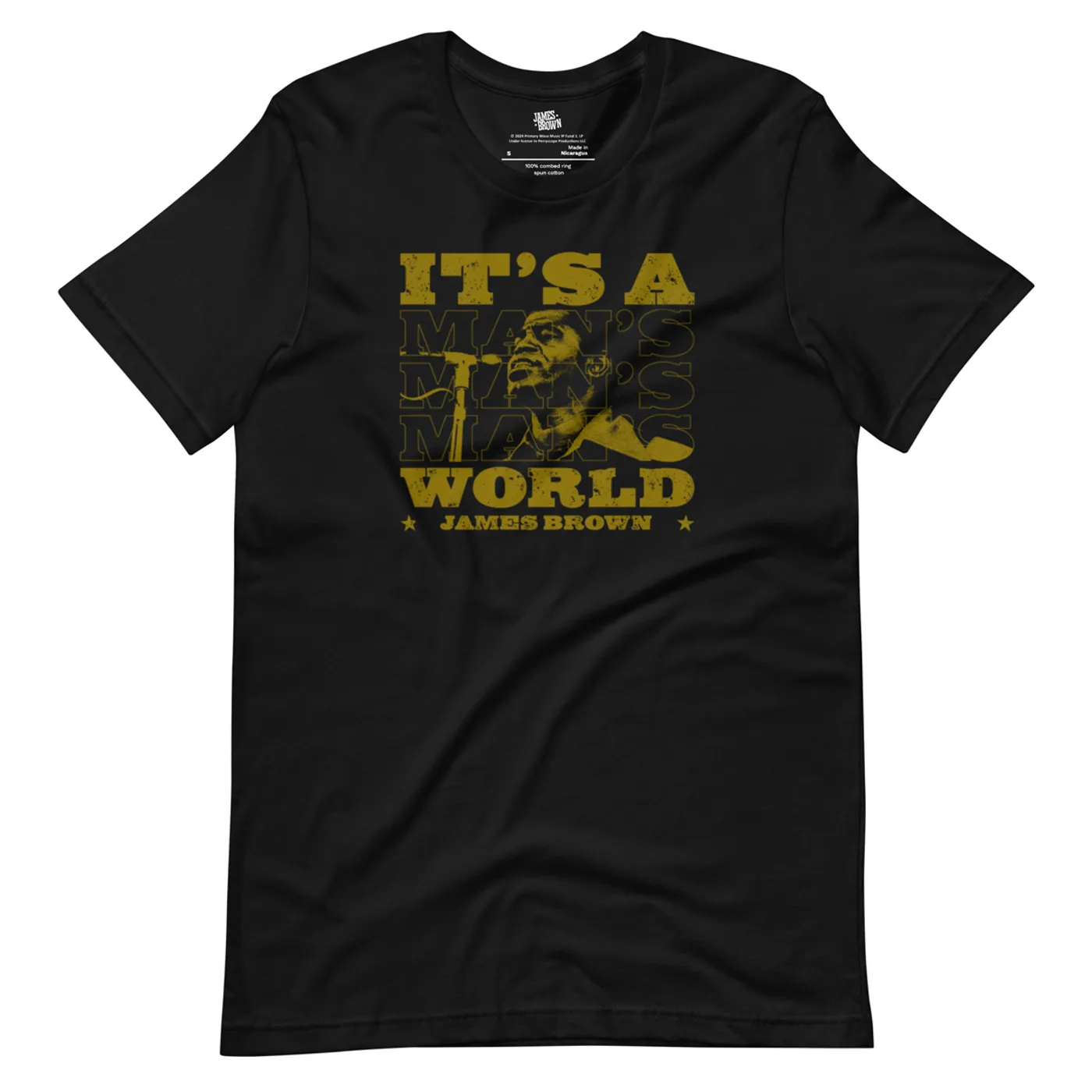 James Brown It's A Man's World Block Text T-Shirt
