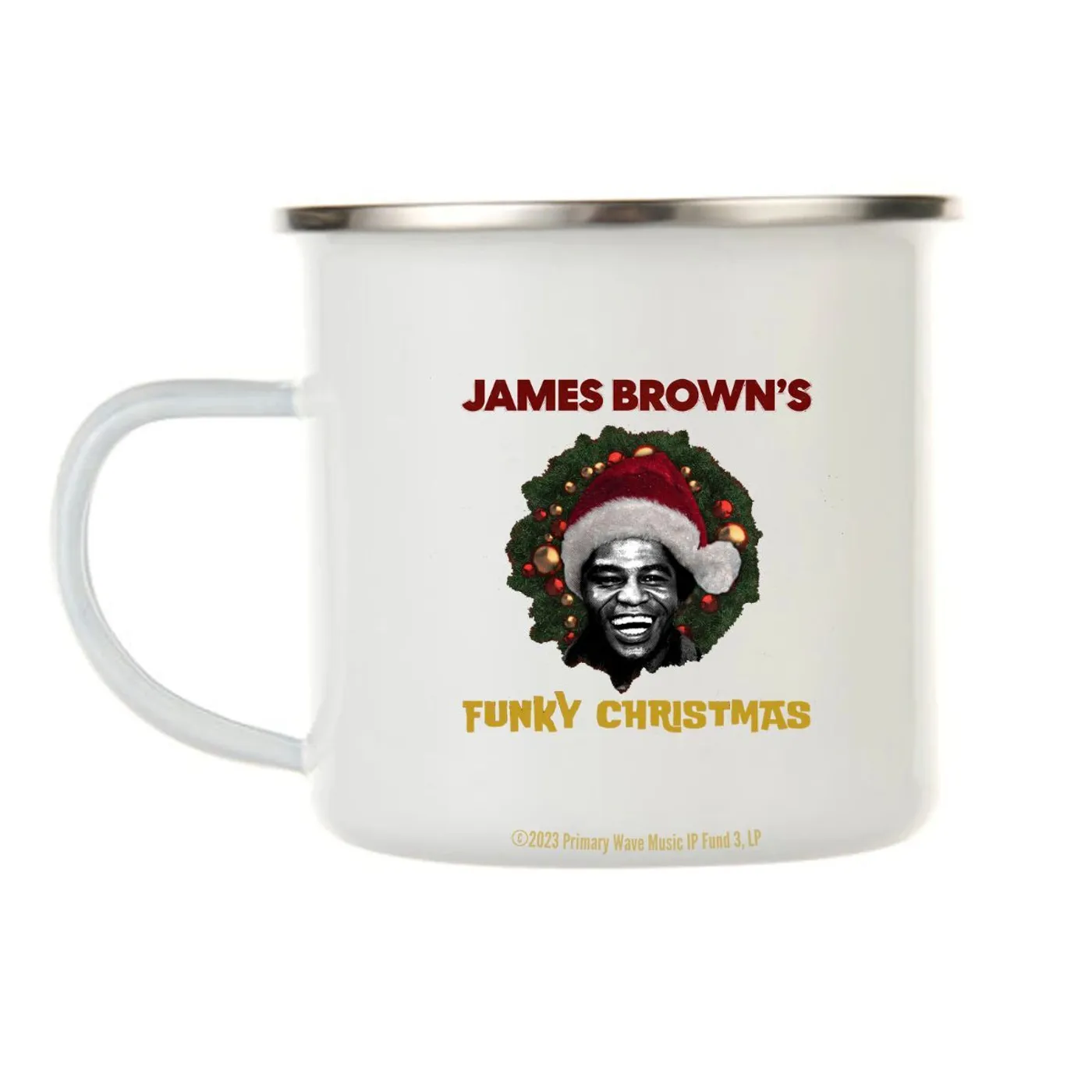 James Brown Funky Christmas Camping Mug