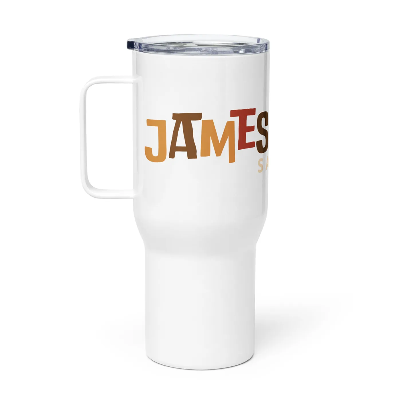 James Brown Say It Loud Travel Mug with a Handle