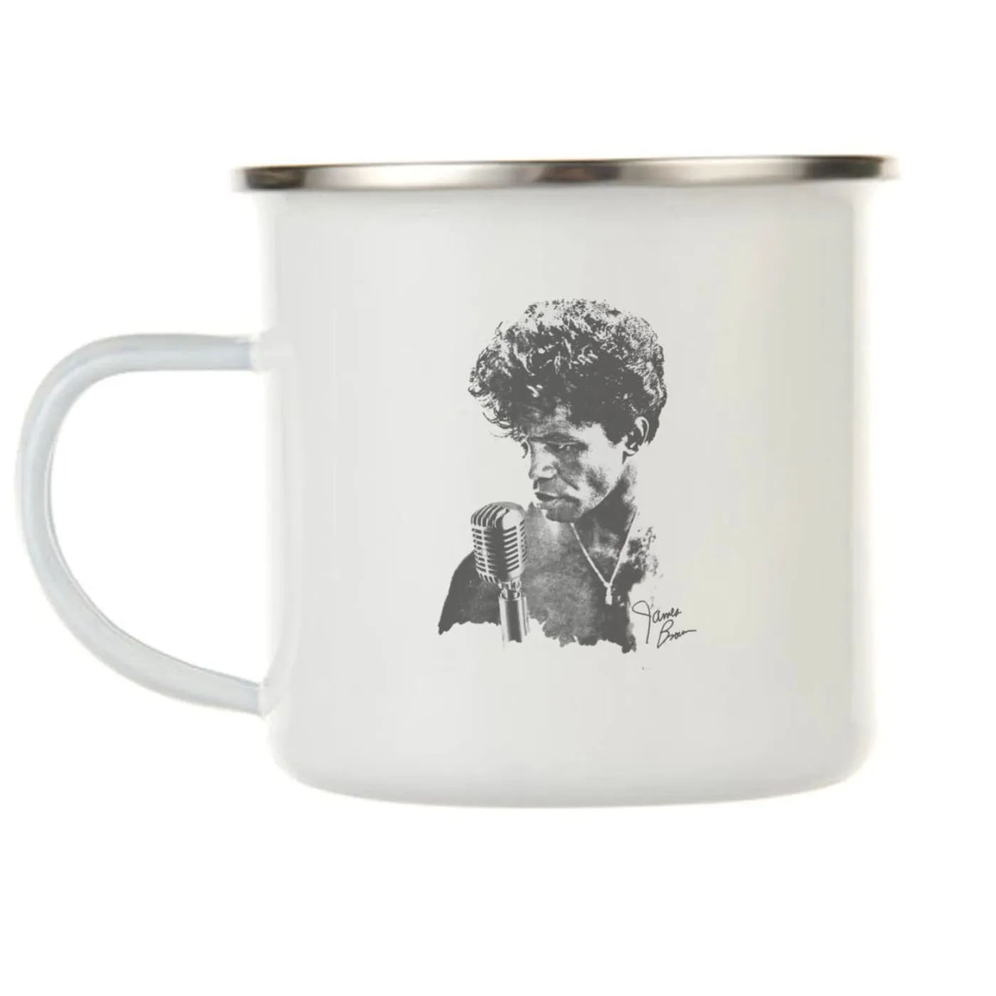 James Brown Pensive Camping Mug