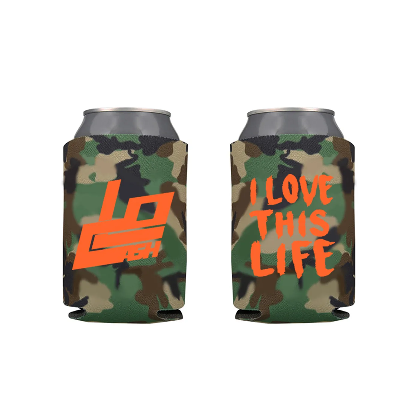 LOCASH "I Love This Life" Camo Can Cooler