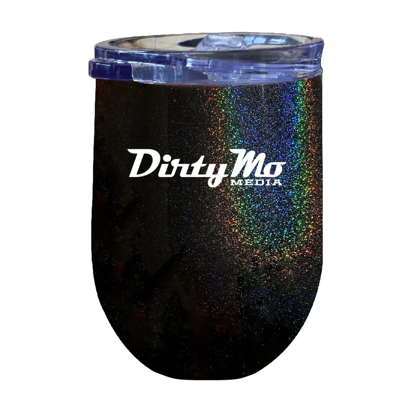 Dirty Mo Media Rainbow Black Wine Tumbler
