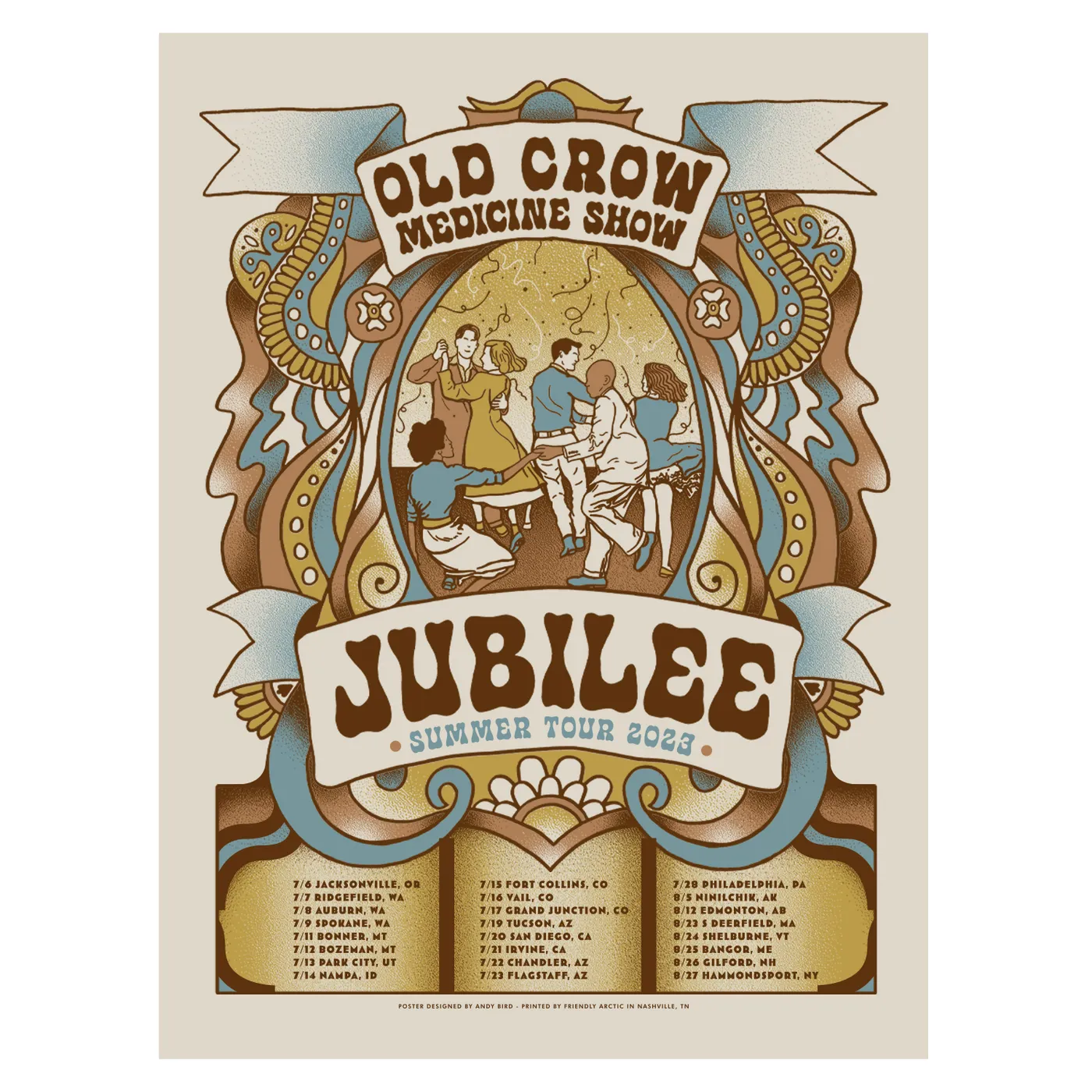 Old Crow Medicine Show SIGNED Summer Jubilee Tour Poster - Regular
