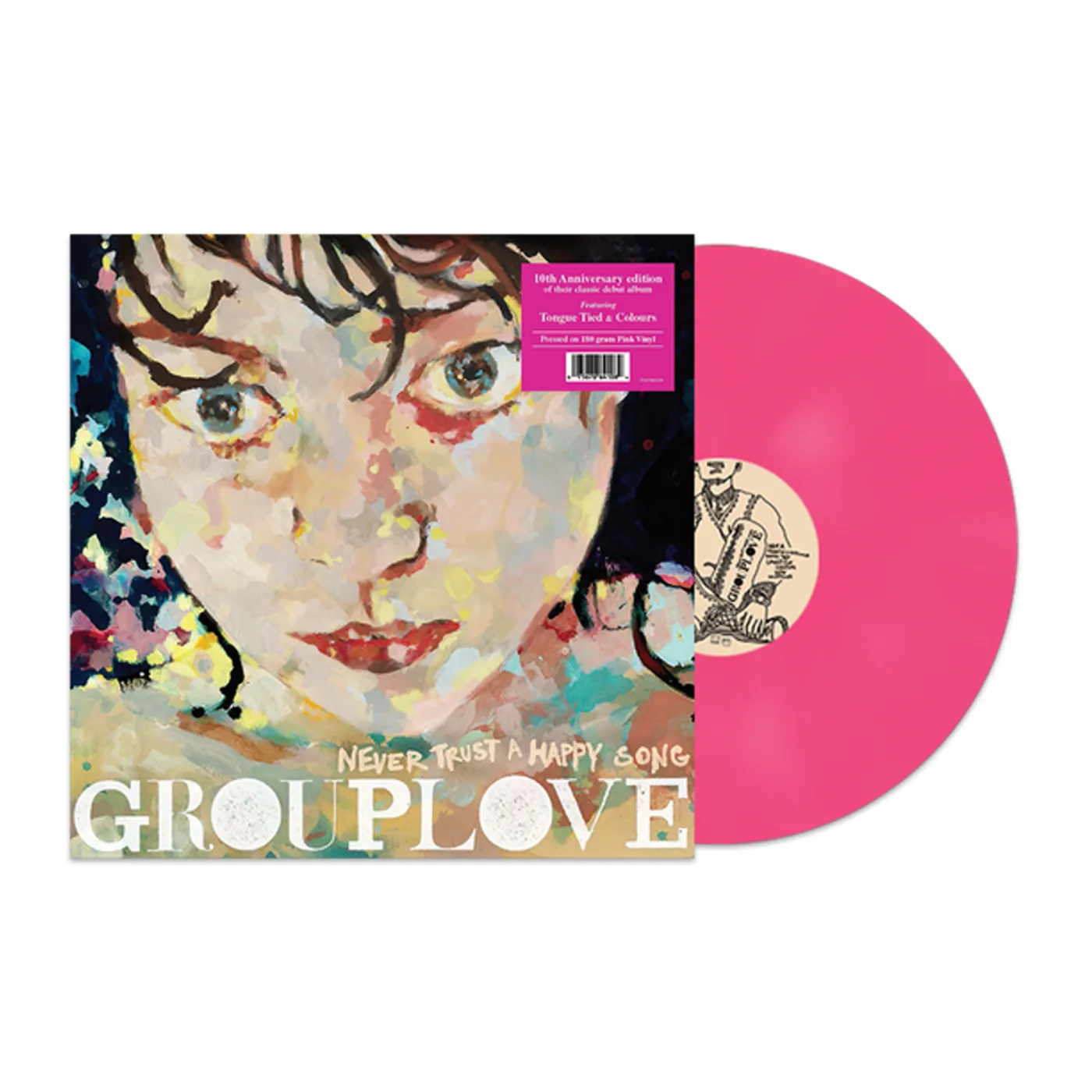 GROUPLOVE Never Trust a Happy Song - Pink LP (Vinyl)