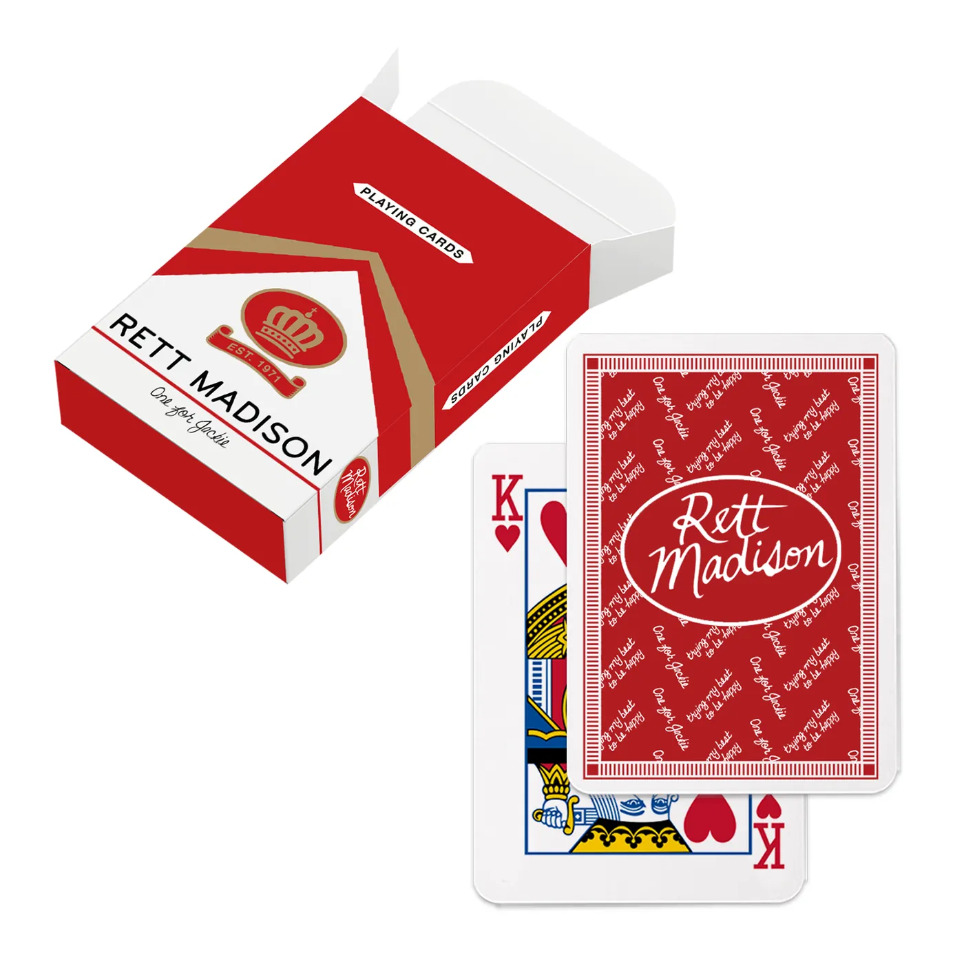 Rett Madison One For Jackie Playing Cards