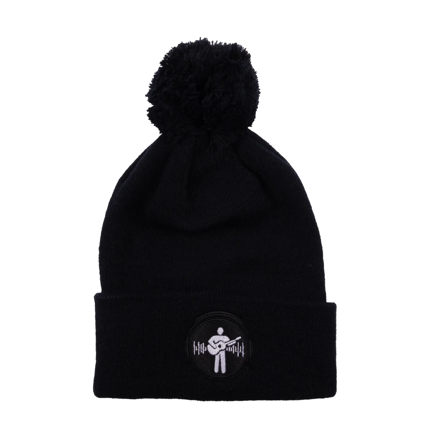 Playing For Change Black and White Logo Pom Pom Beanie