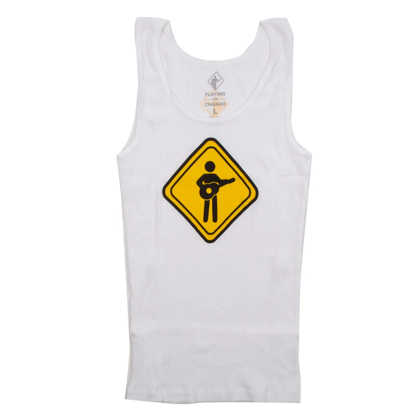 Playing For Change PFC Old School Logo White Tank