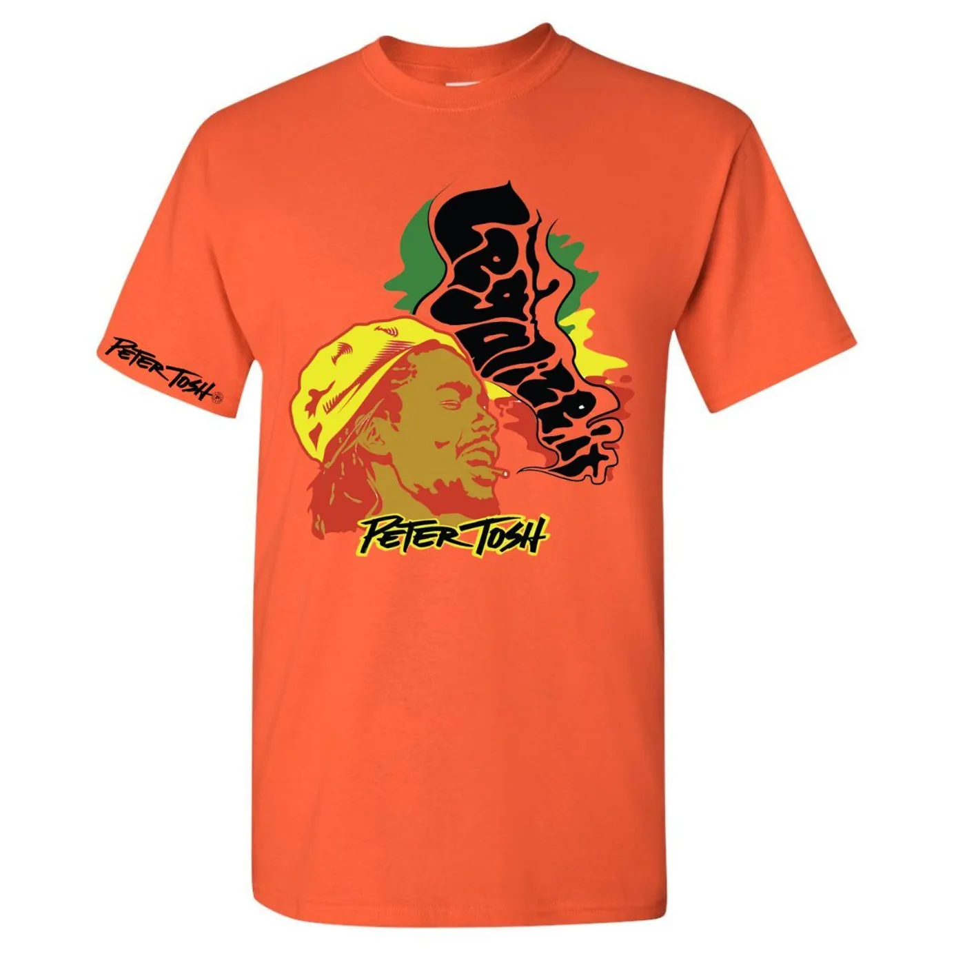 Peter Tosh Up In Smoke Orange T-Shirt