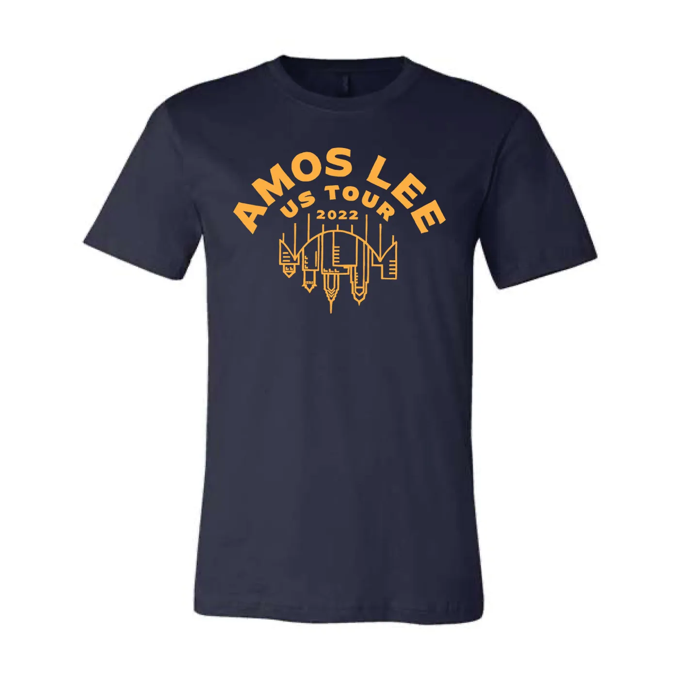 Amos Lee Unisex Navy Tour Tee