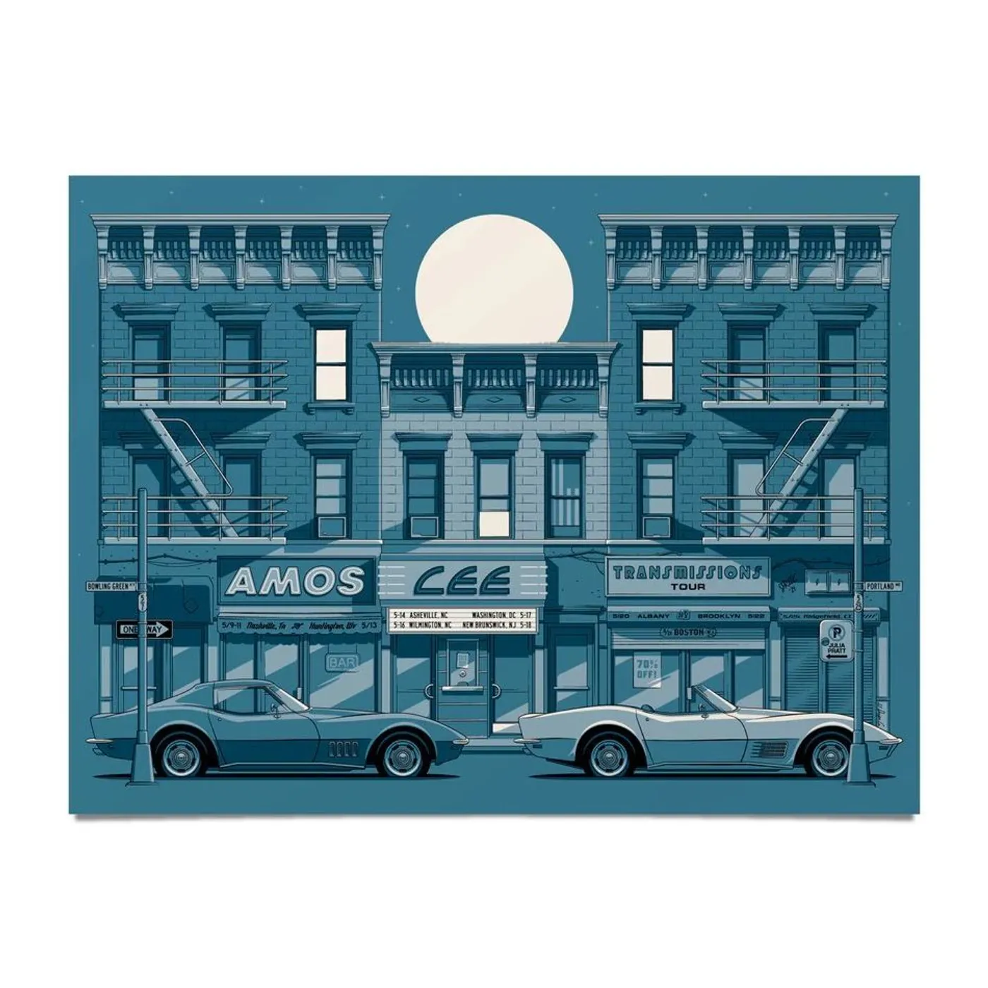 Amos Lee Transmissions Spring Tour 2024 Poster