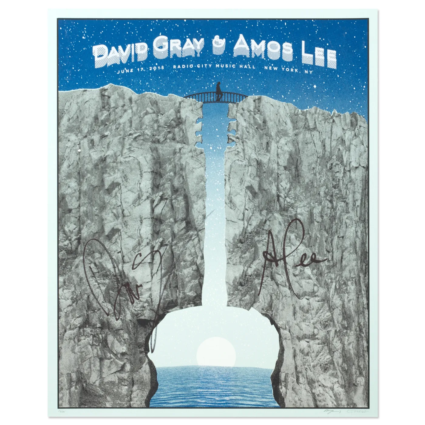 Amos Lee 2015 Tour Poster New York, NY