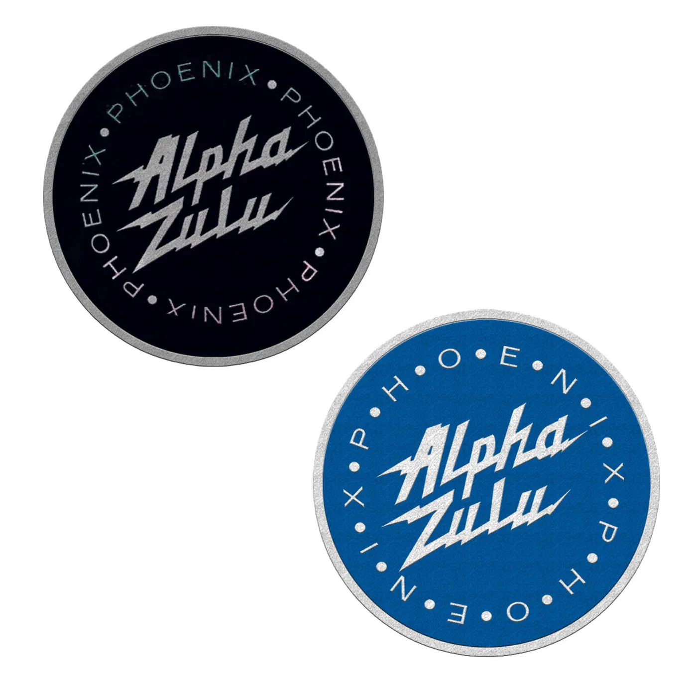 Phoenix Alpha Zulu Blue and Black Patch Set