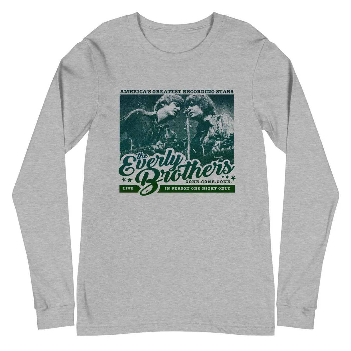 The Everly Brothers America's Greatest Recording Stars Long Sleeve T-Shirt