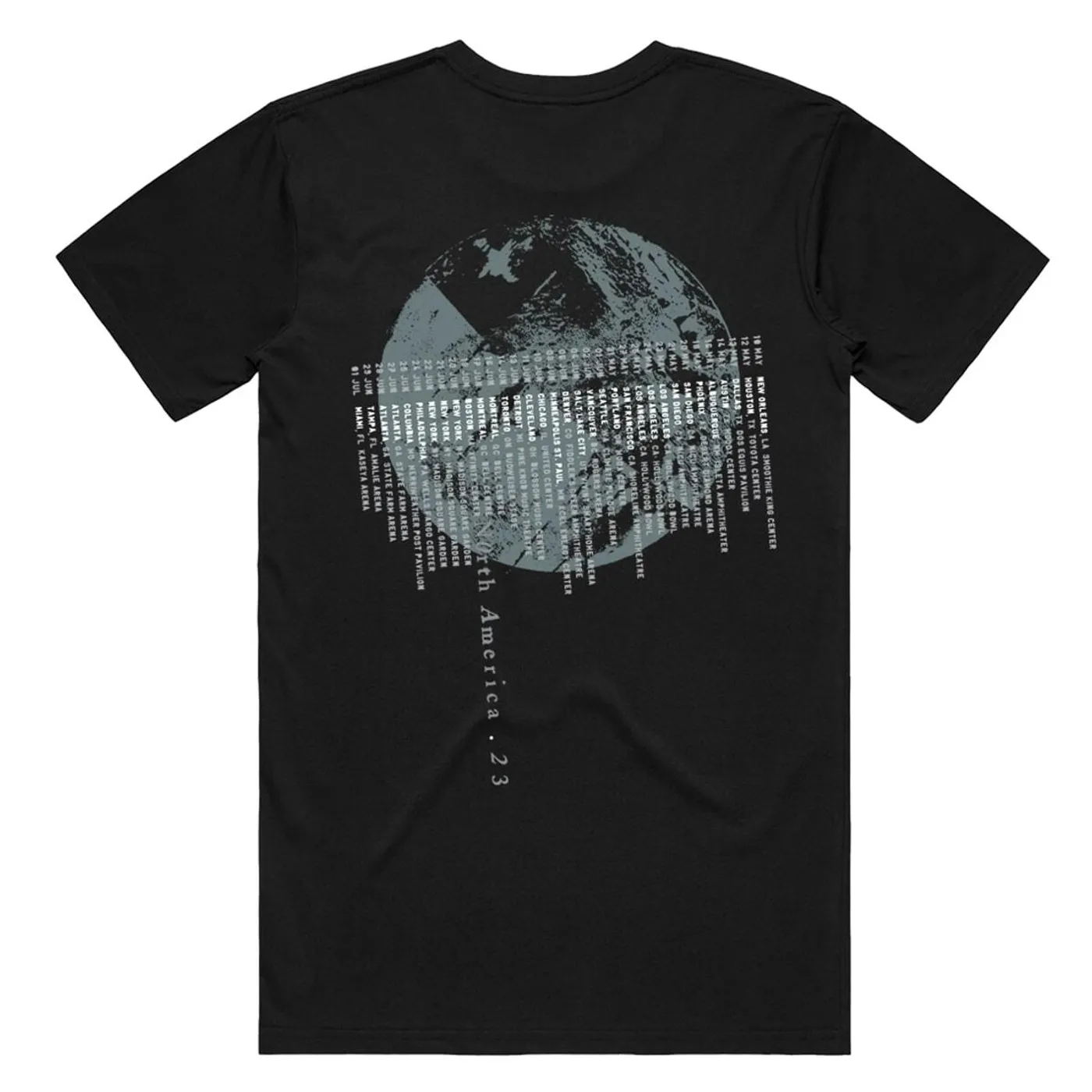 The Cure Shows Of A Lost World Moon Dateback V-Neck Tee