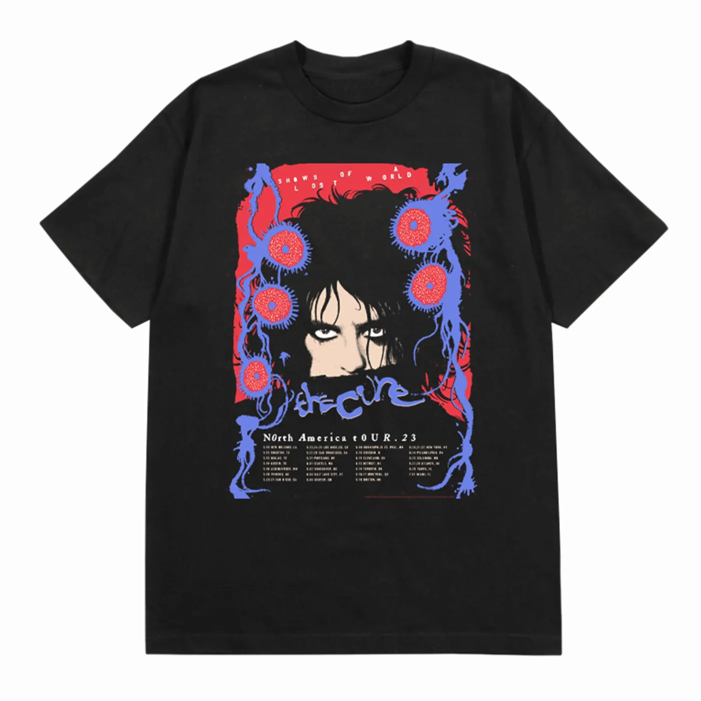 The Cure Shows Of A Lost World North America Tour Poster Design Tee