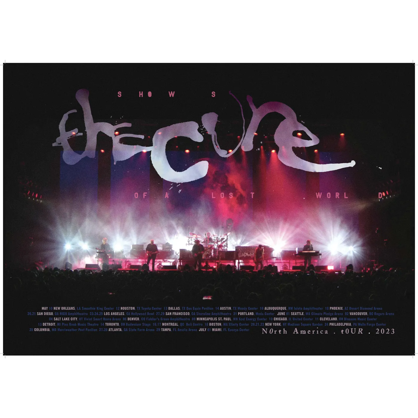 The Cure Shows Of A Lost World North America Tour Poster