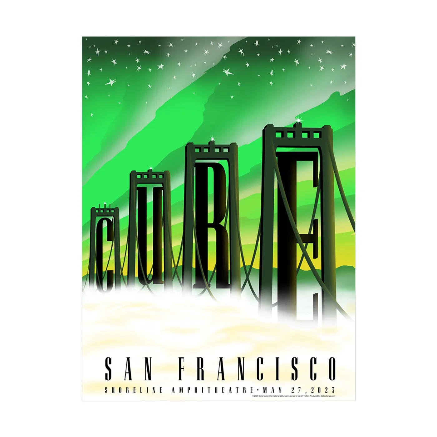 The Cure San Francisco Event Poster May 27, 2023 2nd Edition