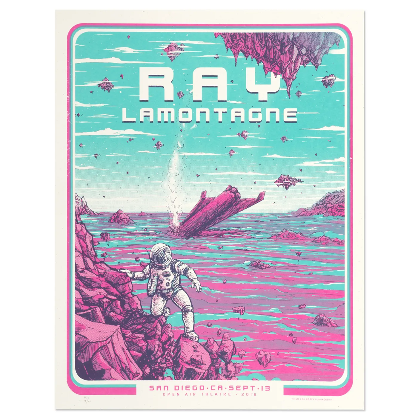 Ray LaMontagne The Ouroboros Tour 2016 - San Diego, CA Poster