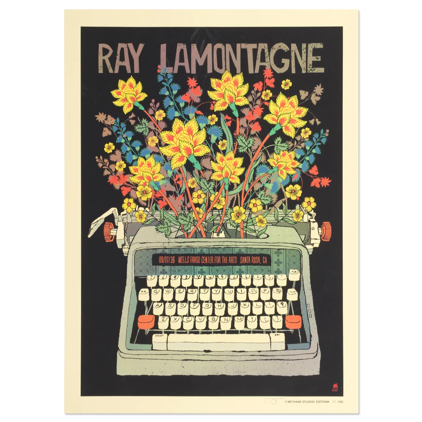 Ray LaMontagne The Ouroboros Tour 2016 - Santa Rosa, CA Poster