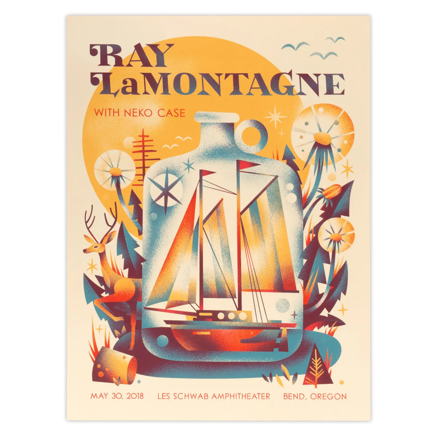Ray LaMontagne Part Of The Light Tour 2018 - 5/30 Bend Oregon Poster