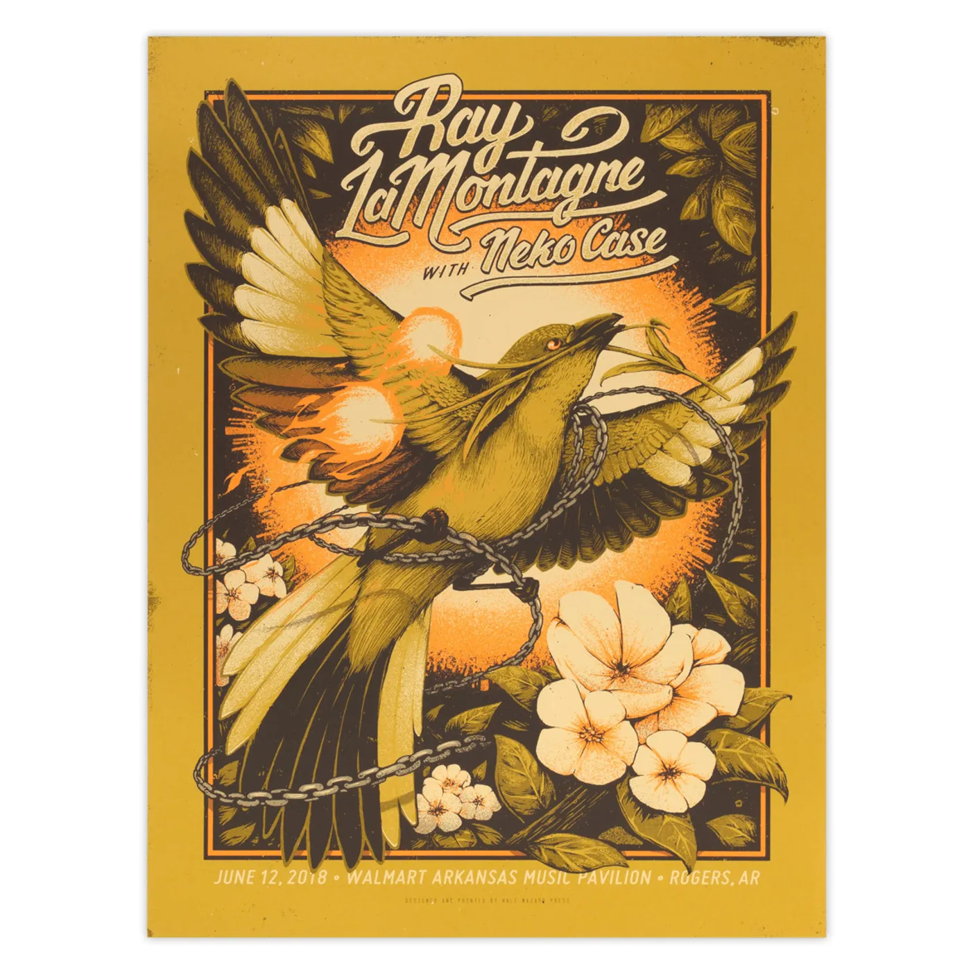 Ray LaMontagne Part Of The Light Tour 2018 - 6/12 Rogers AR Poster