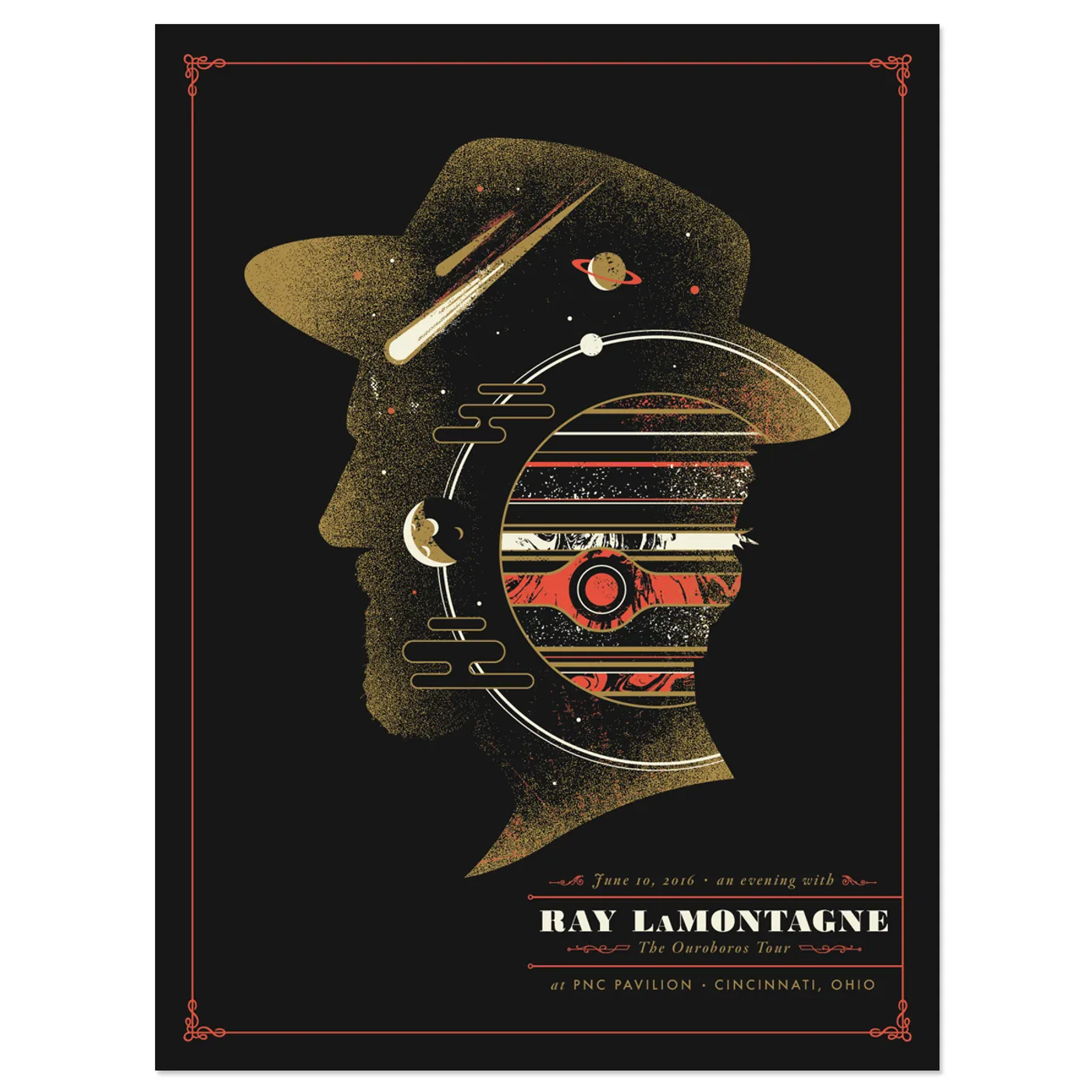 Ray LaMontagne The Ouroboros Tour 2016 - Cincinnati, OH Poster