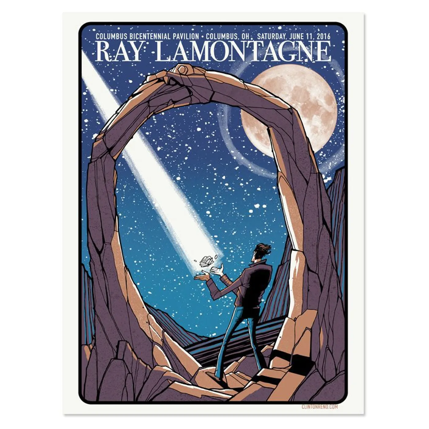 Ray LaMontagne The Ouroboros Tour 2016 - Columbus, OH Poster
