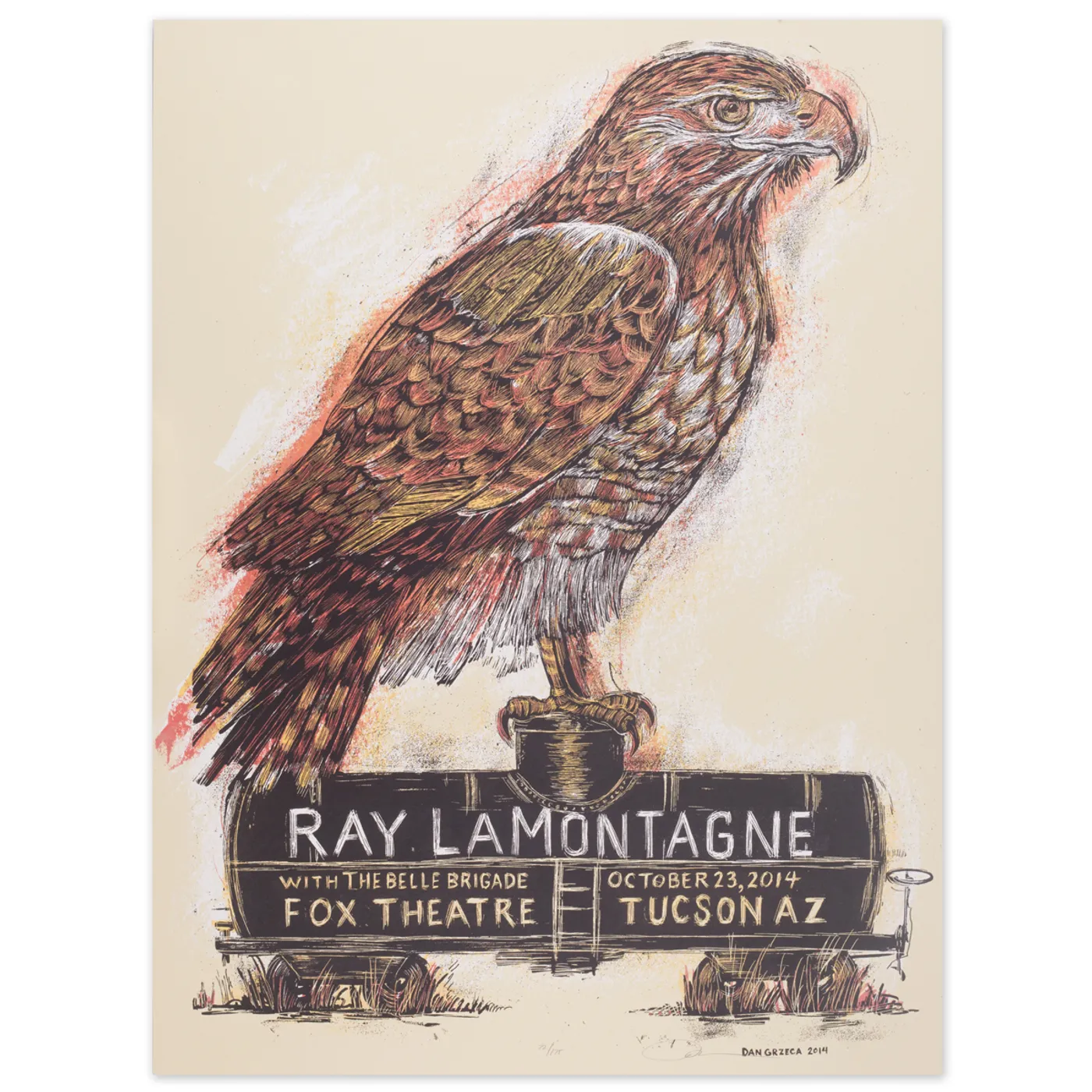 Ray LaMontagne 2014 Tucson, AZ. Event Poster