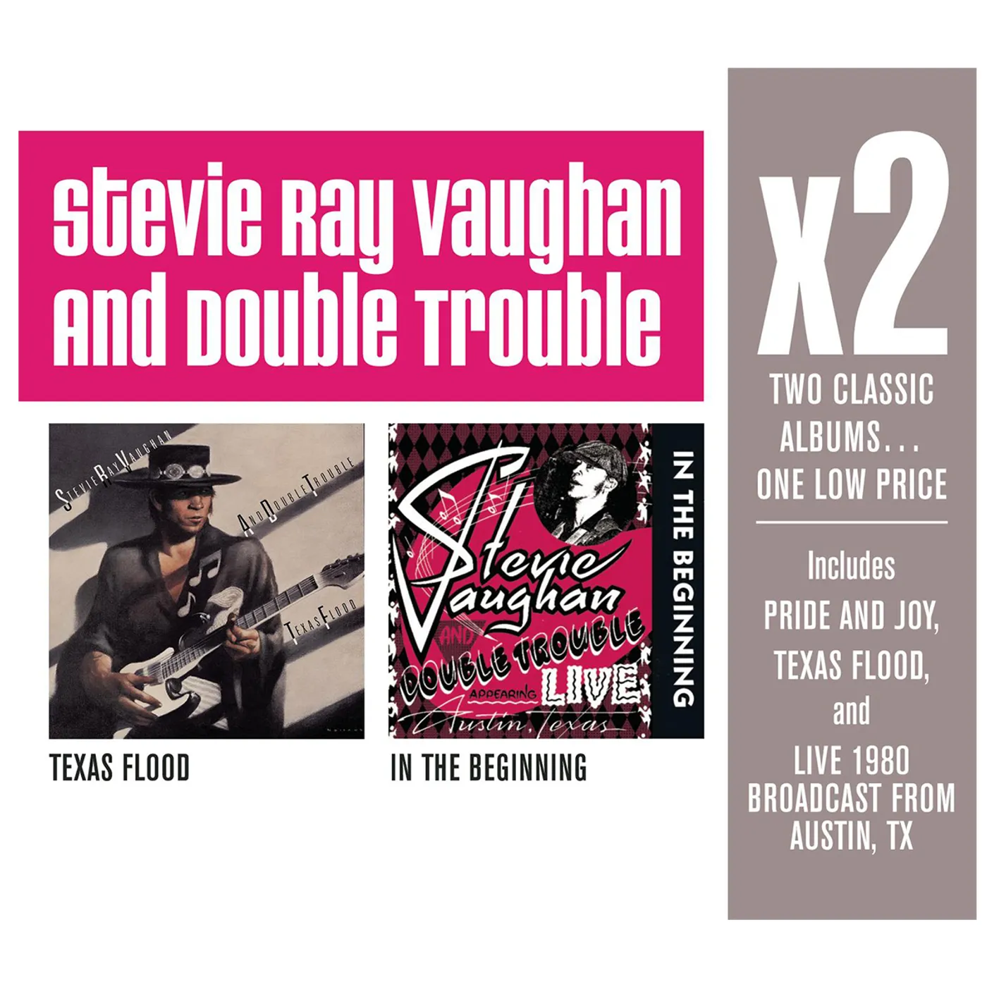 Stevie Ray Vaughan X2 (Texas Flood/In The Beginning) CD