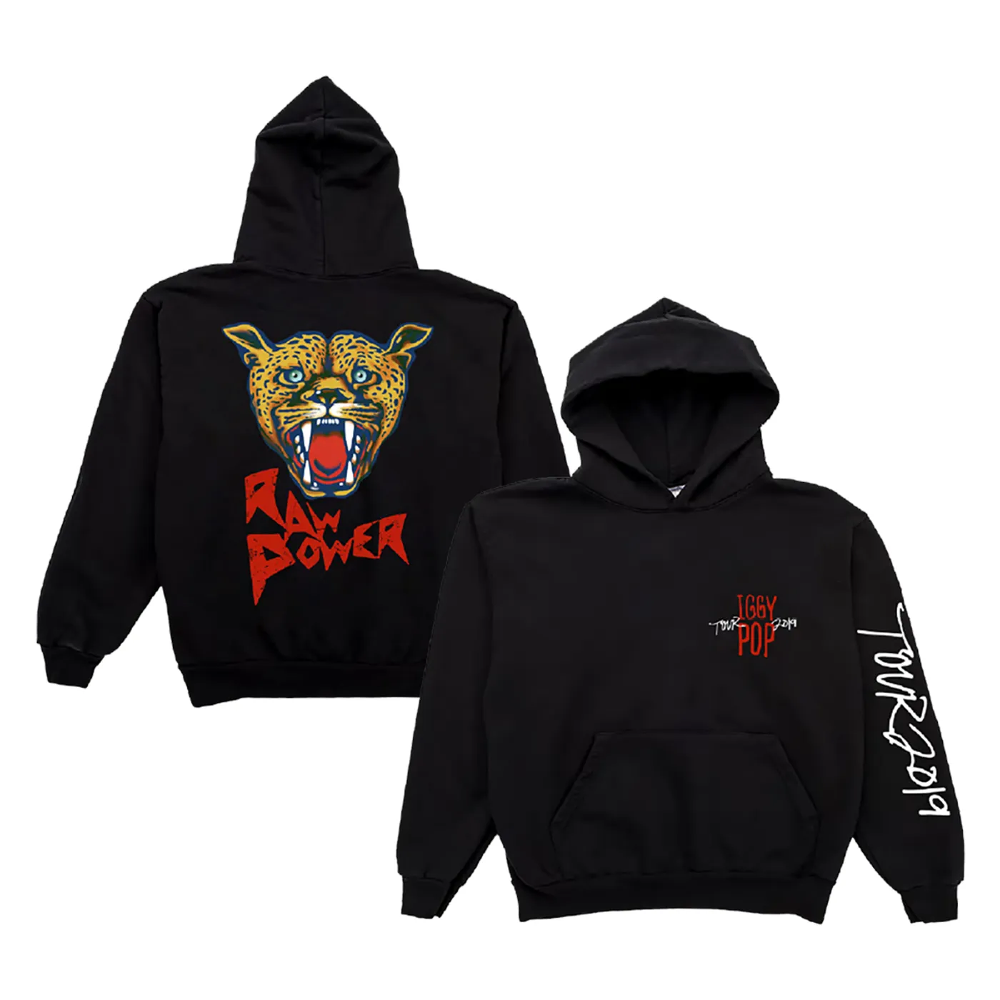 Iggy and the Stooges Iggy Pop 2019 Tour Raw Power Hoodie