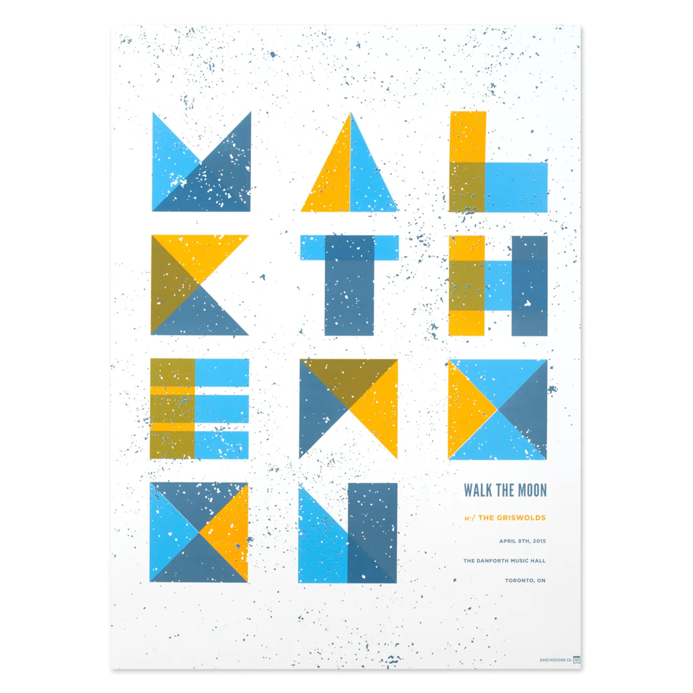 WALK THE MOON Poster 4/8/2015 w/The Griswolds The Danforth Music Hall Toronto, ON