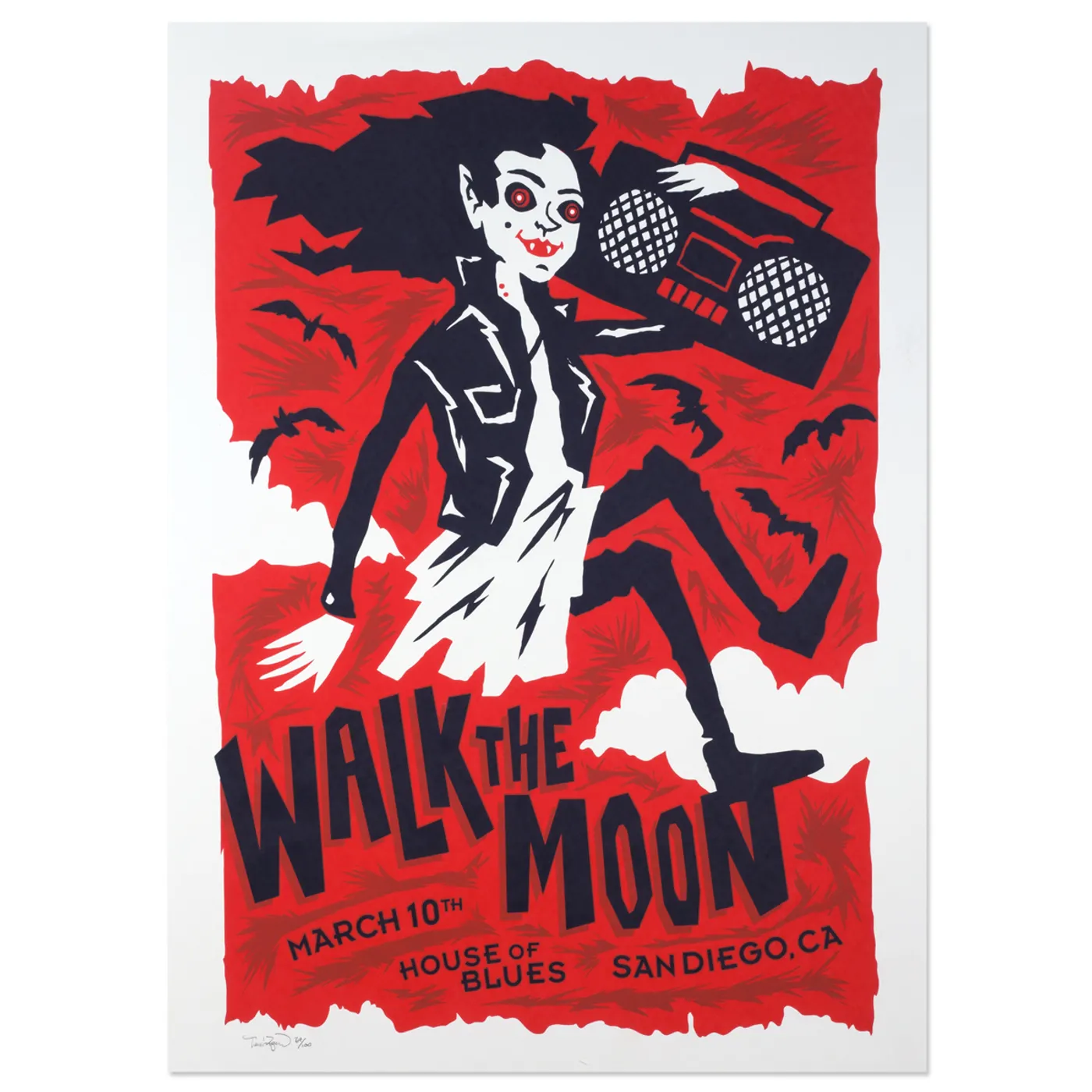 WALK THE MOON Poster March 10th House of Blues Sandiego, CA.