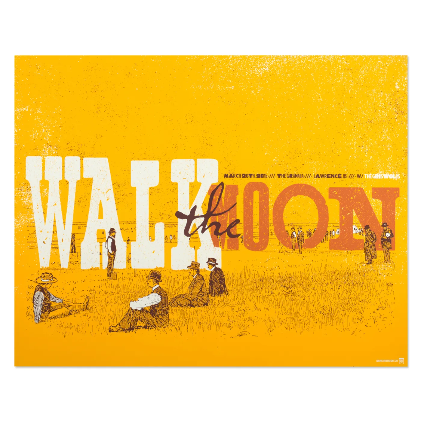 WALK THE MOON Poster March 26, 2015 The  Granade Lawrence HS w/The Griswolds Unsigned