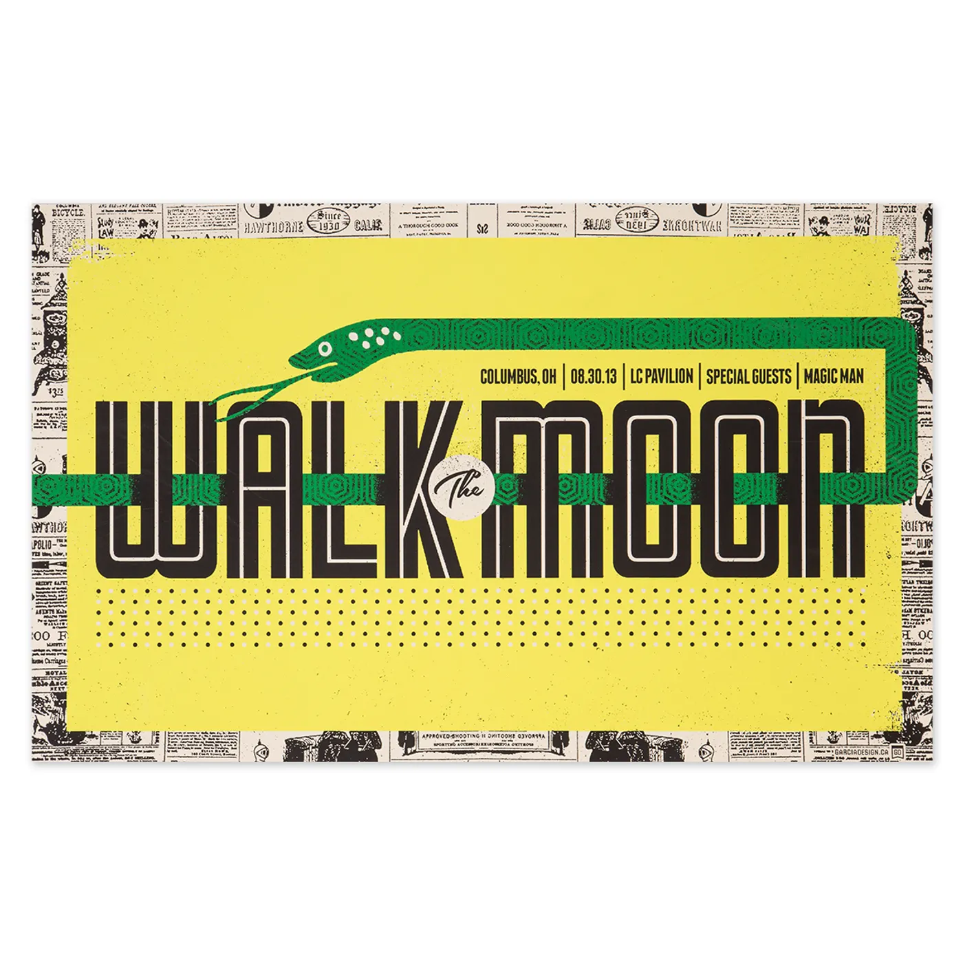 WALK THE MOON Poster 8/30/13 LC Pavilion Columbus, OH