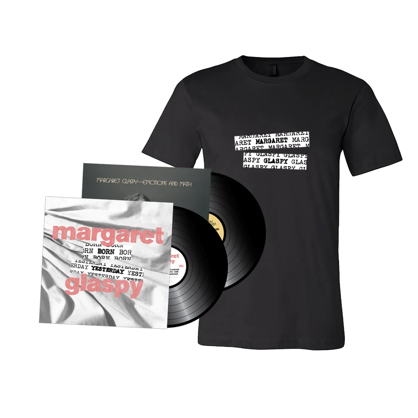Margaret Glaspy Born Yesterday + Emotions and Math+ Tee Bundle