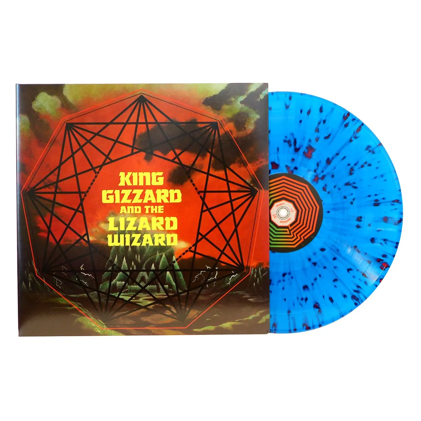 King Gizzard & The Lizard Wizard – Nonagon Infinity - Translucent Blue with Red Splatter Colored Vinyl
