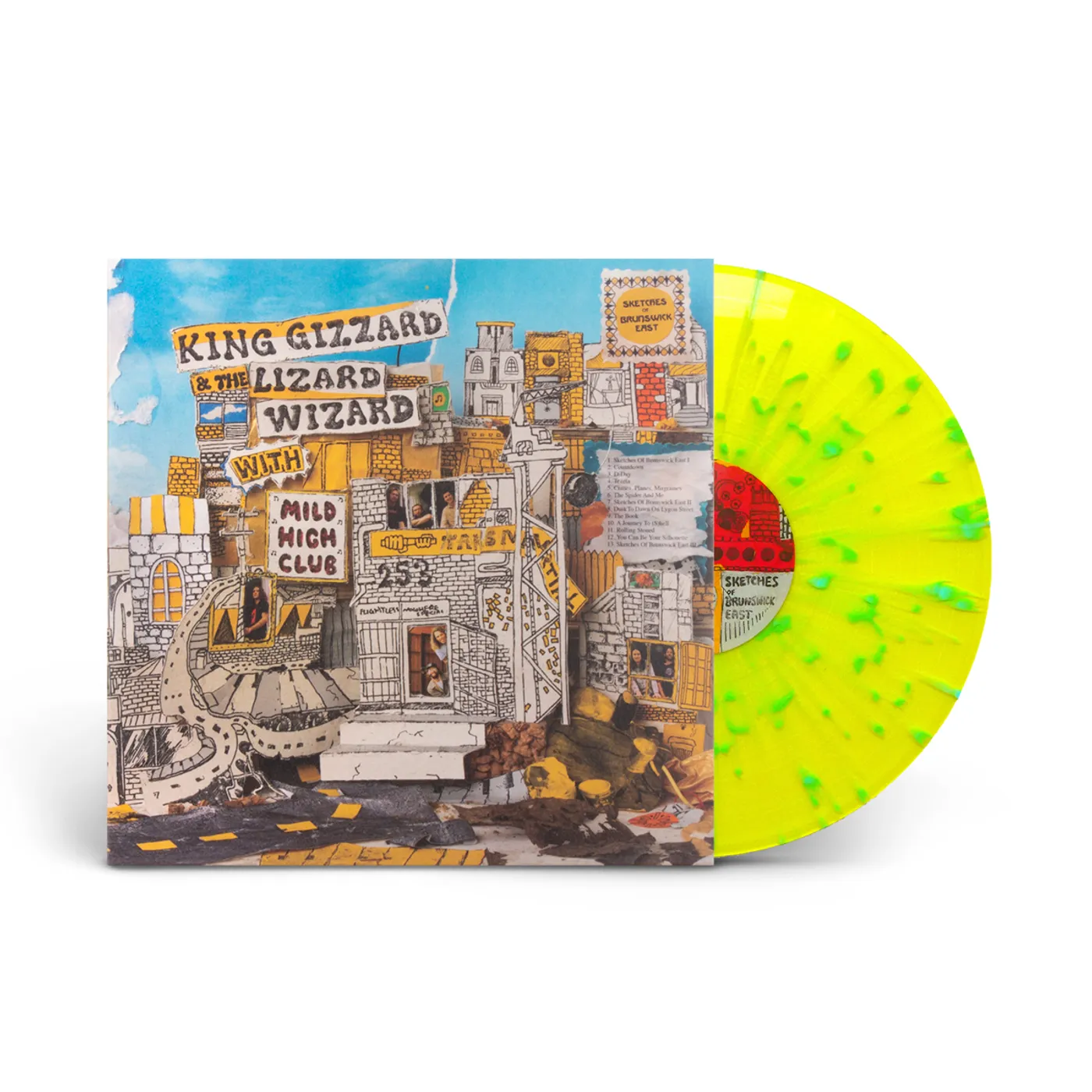 King Gizzard & The Lizard Wizard - Sketches of Brunswick East Yellow w/Blue Splatter Vinyl