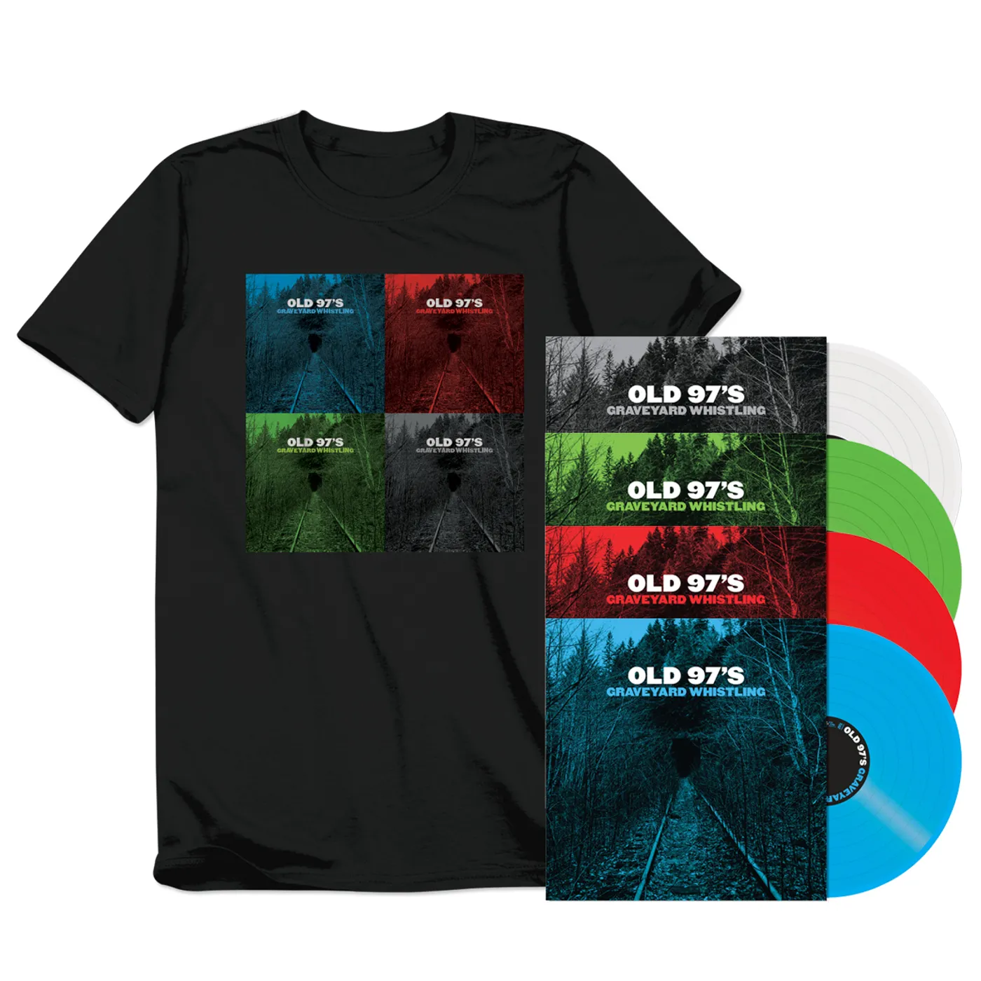 Old 97's Graveyard Whistling PRE-ORDER 4-pack Vinyl + T-shirt Bundle