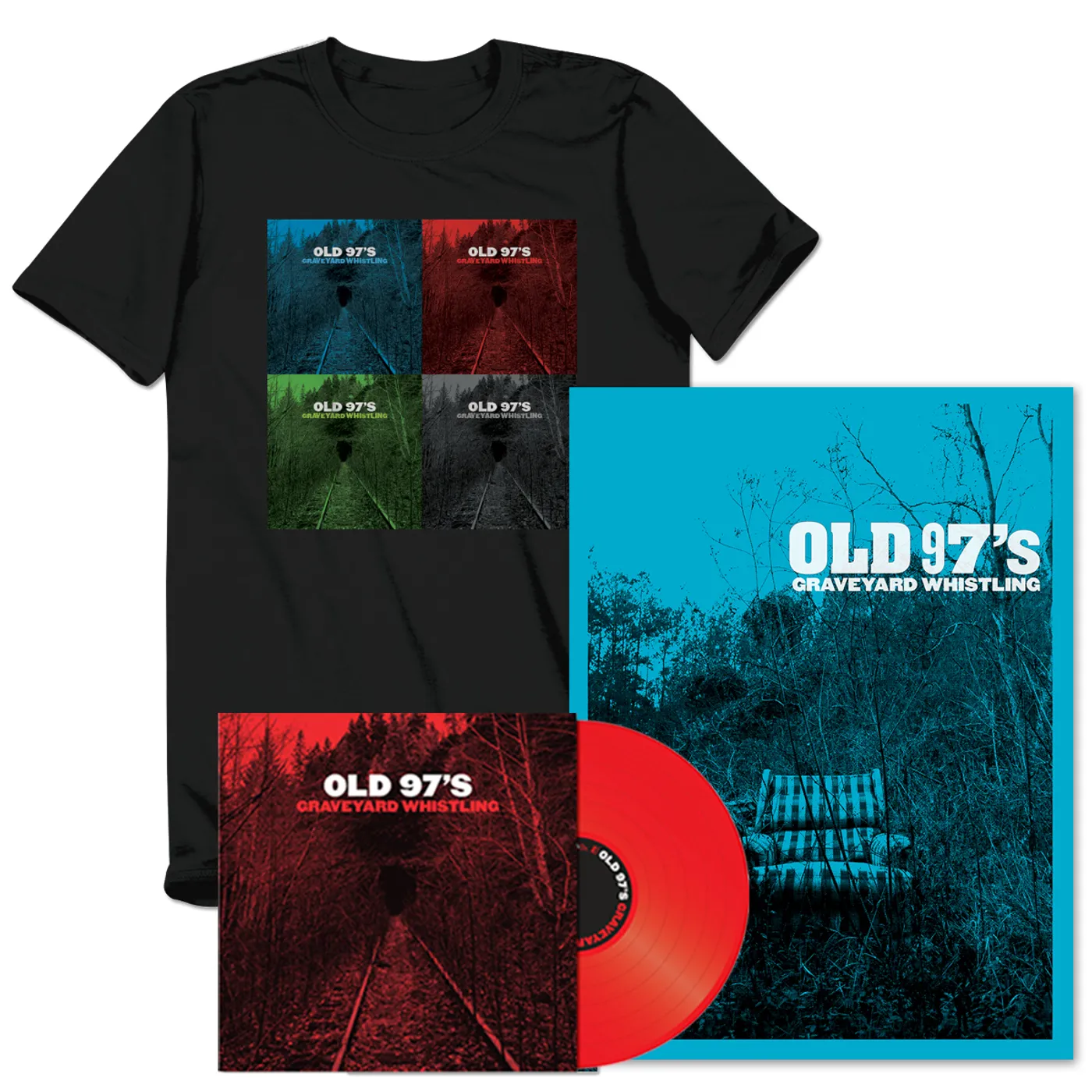 Old 97's Graveyard Whistling PRE-ORDER Vinyl + T-shirt + Poster Bundle