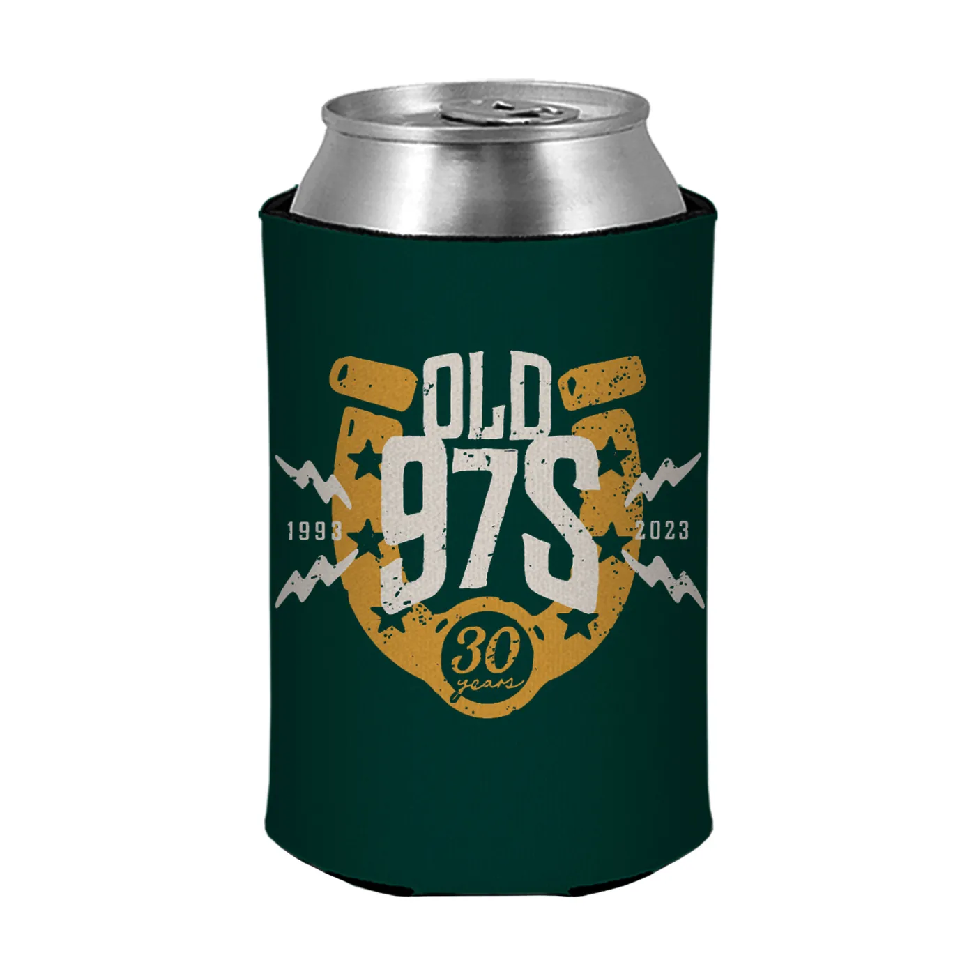 Old 97's 30th Anniversary Green Can Cooler