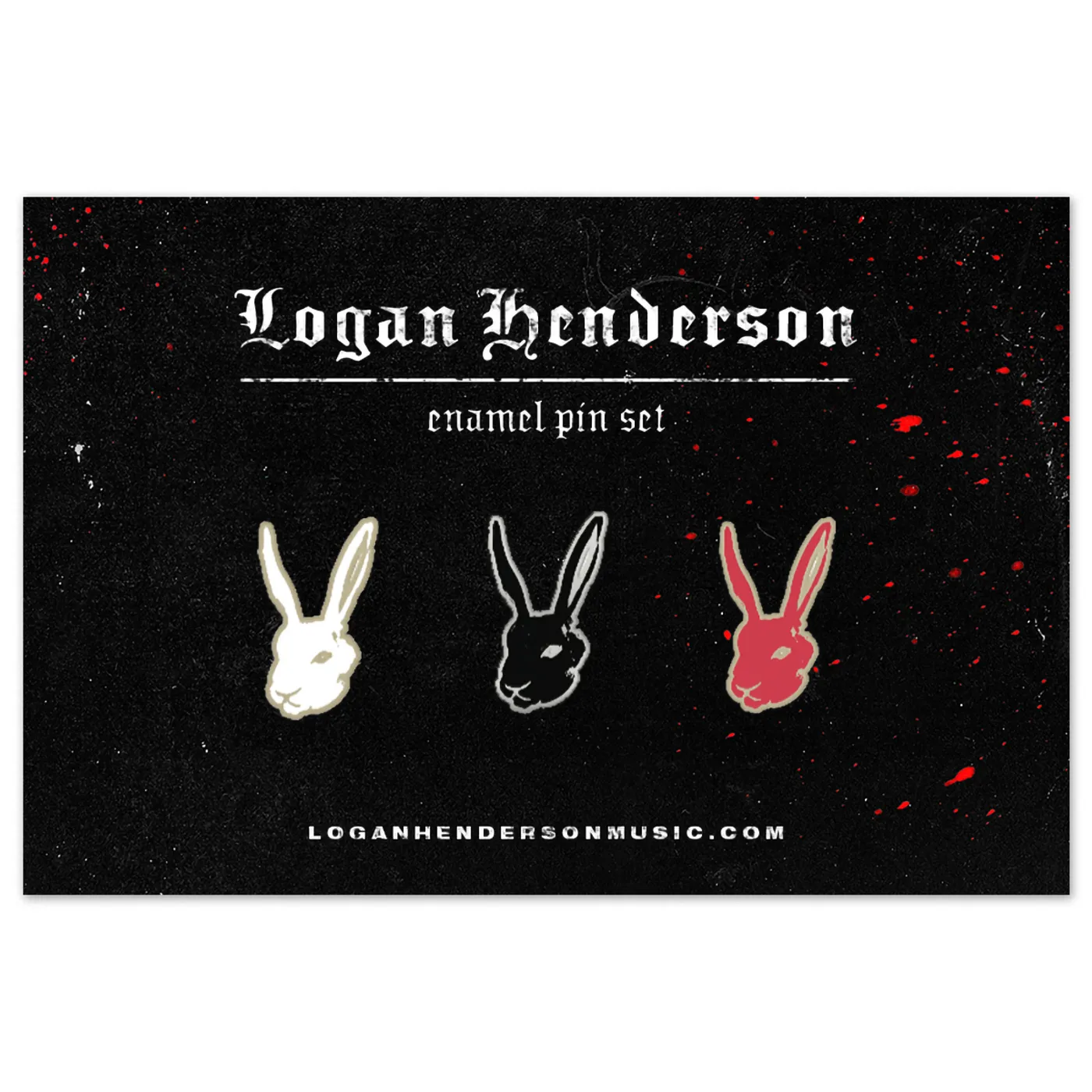 Logan Henderson Rabbit Enamel Pin Pack