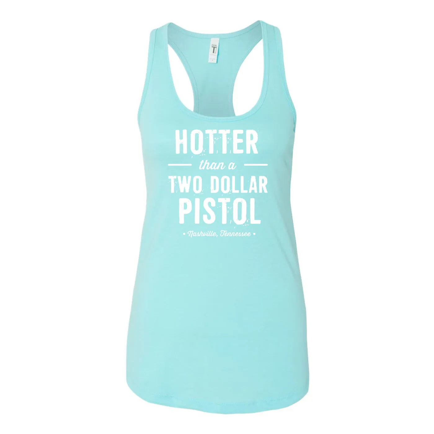George Jones $2 Pistol Ladies' Tank - Light Blue